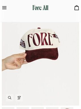 Fore All University Hat Angora/Merlot OS NWT Women’s Golf
